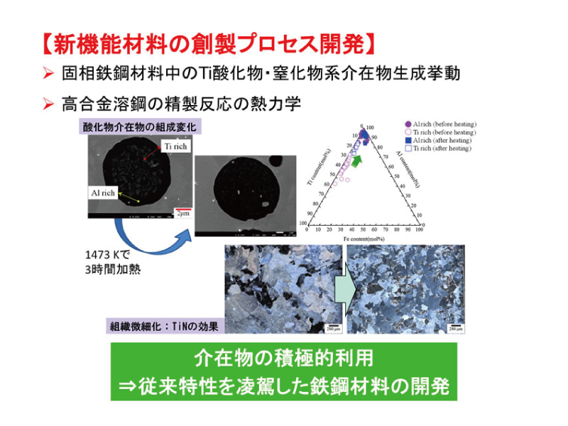 非金属介在物の制御を通じて鉄鋼材料品質の向上を目指す